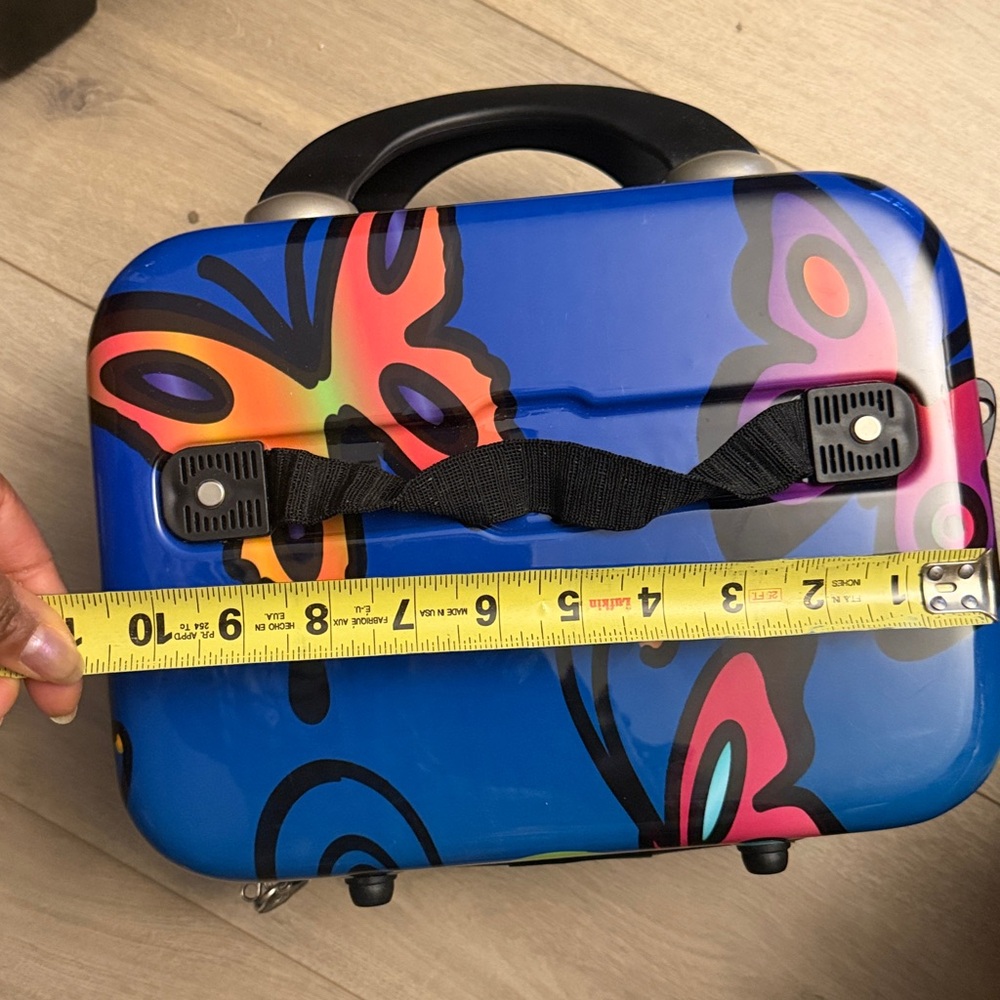 Heys Blue Butterfly Cosmetic Case - Picture 8 of 9